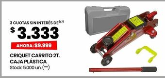 Changomas Criquet carrito 2t. caja plástica oferta