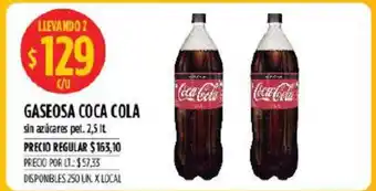 Supermercados Vea Coca Cola Gaseosa 2,5lt oferta