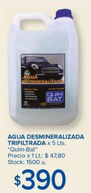 Carrefour Maxi Agua desmineralizada trifiltrada oferta