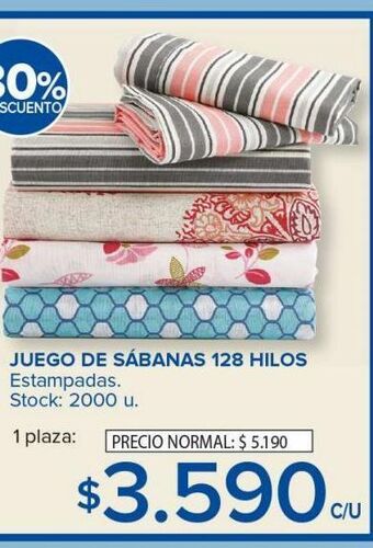 Carrefour Maxi Juego de sabanas 128 hilos oferta