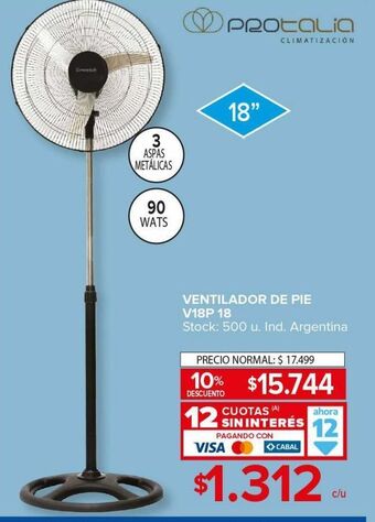 Carrefour Maxi Ventilador de pie oferta
