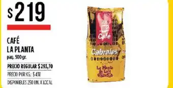 Supermercados Vea La Planta Café 500gr oferta
