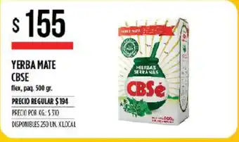 Supermercados Vea CBSE Yerba Mate 500gr oferta