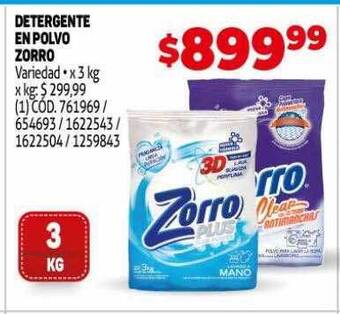 Makro Detergente en polvo zorro oferta