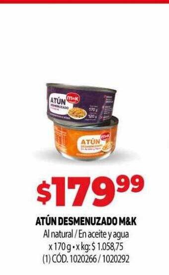 Makro Atún desmenuzado m&k oferta