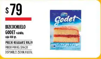 Supermercados Vea Godet Bizcochuelo 480gr oferta
