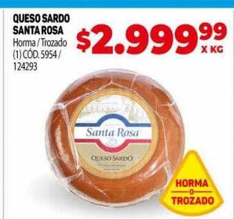 Makro Queso sardo santa rosa oferta
