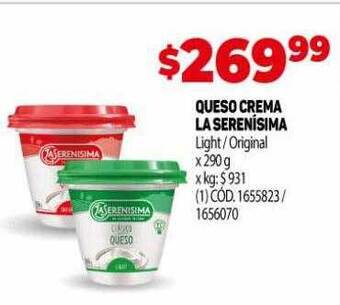 Makro Queso crema la serenisima oferta