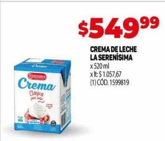 Makro Crema de leche la serenisima oferta