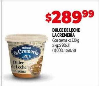 Makro Dulce de leche la cremeria oferta