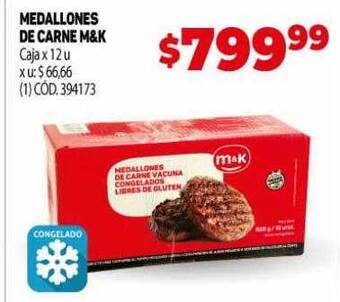 Makro Medallones de carne m&k oferta