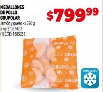 Makro Medallones de pollo grupolar oferta