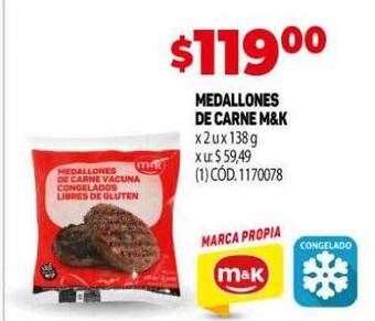 Makro Medallones de carne m&k oferta