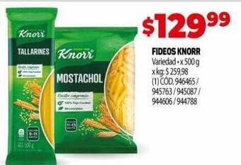 Makro Fideos knorr oferta