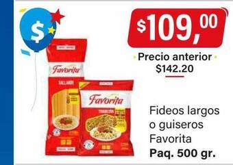 Supermercados Damesco Fideos largos o guiseros favorita oferta