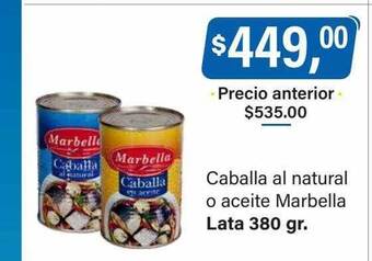 Supermercados Damesco Caballa al natural o aceite marbella oferta