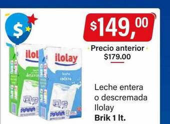 Supermercados Damesco Leche entera o descremada ilolay oferta