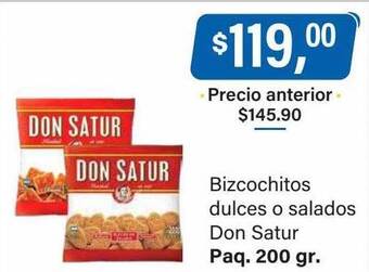 Supermercados Damesco Bizcochitos dulces o salados don satur oferta