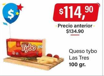 Supermercados Damesco Queso tybo las tres oferta
