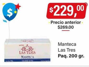 Supermercados Damesco Manteca las tres oferta