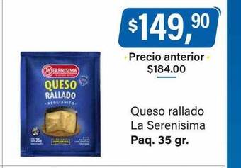 Supermercados Damesco Queso rallado la serenisima oferta