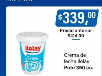 Supermercados Damesco Crema de leche ilolay oferta