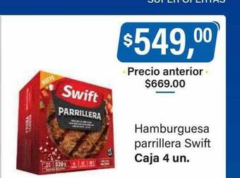 Supermercados Damesco Hamburguesa parrillera swift oferta