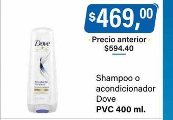 Supermercados Damesco Shampoo o acondicionador dove oferta