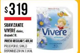 Supermercados Vea Vivere Suavizante 3lt oferta