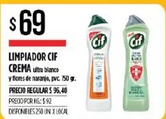 Supermercados Vea Cif Limpiador Crema 750gr oferta