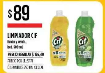 Supermercados Vea Cif Limpiador 500ml oferta