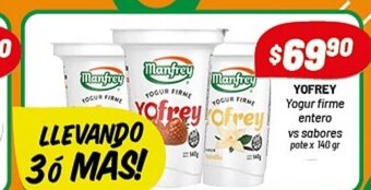 Almacor Yofrey Yogur Firme Entero vs Sabores oferta