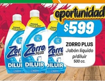 Almacor Zorro Plus Jabón Liquido p/Diluir oferta