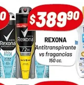 Almacor Rexona Antitranspirante vs Fragancias oferta