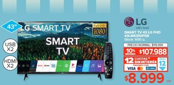 Carrefour Smart Tv 43 LG Fhd 43LM6350PSB oferta