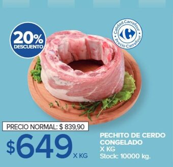 Carrefour Pechito de Cerdo Congelado x kg oferta