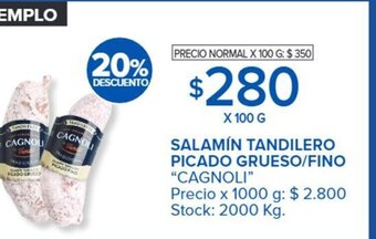 Carrefour Salamín Tandilero Picado Grueso/Fino "Cagnoli" oferta