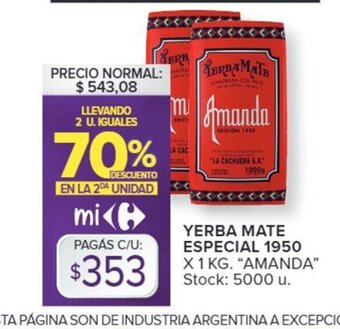 Carrefour Yerba Mate Especial 1950 oferta