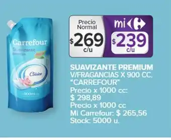 Carrefour Suavizante Premium V/Fragancias x 900cc "Carrefour" oferta
