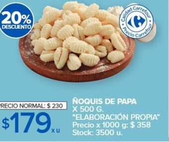 Carrefour Ñoquis De Papa x 500g oferta