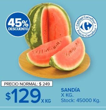 Carrefour Sandía x kg oferta