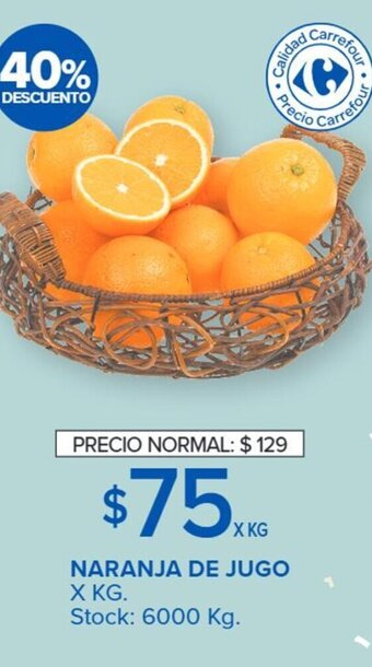 Carrefour Naranja de Jugo x Kg oferta