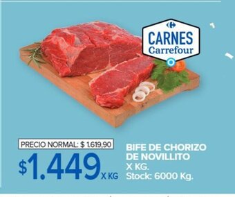Carrefour Bife de Chorizo De Novillito x kg oferta