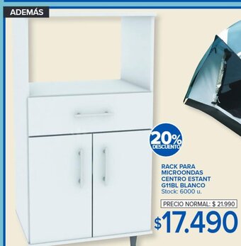 Carrefour Rack Para Microondas Centro Estant G11BL Blanco oferta