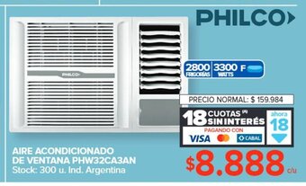 Carrefour Aire Acondicionado de Ventana PHW32CA3AN oferta