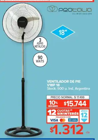 Carrefour Ventilador de Pie V18P 18 oferta