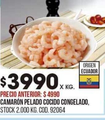 Coto Camarón Pelado Cocido Congelado oferta