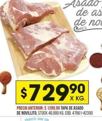Coto Tapa de Asado De Novillito oferta