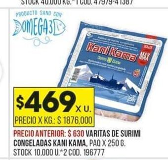 Coto Varitas de Surimi Congeladas Kani Kama oferta