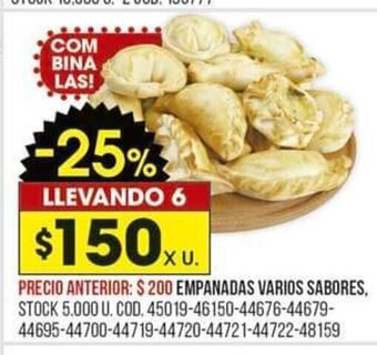 Coto Empanadas Varios Sabores oferta